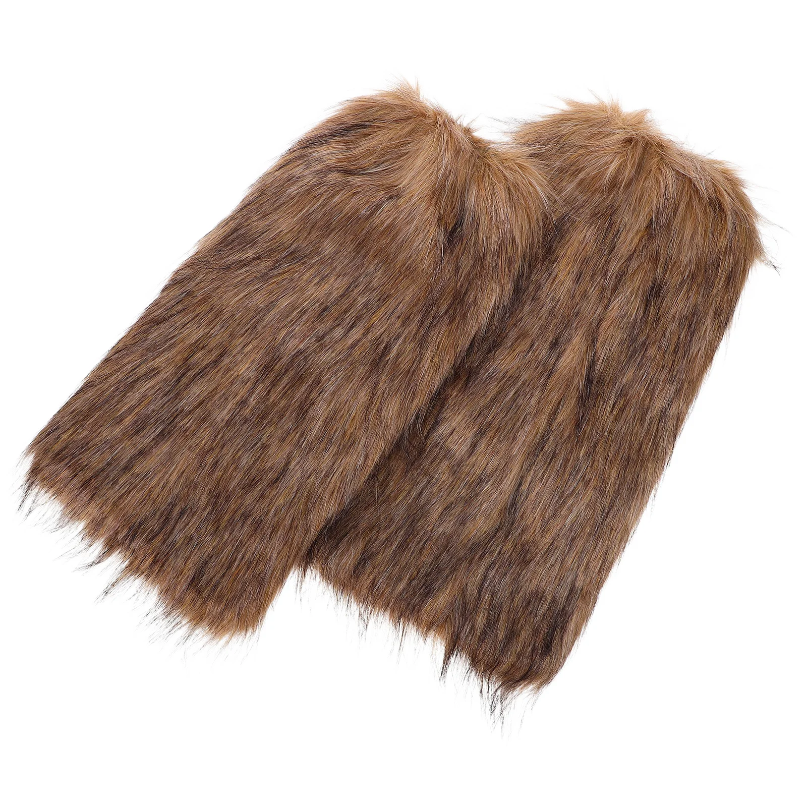 1 paire de jambières en fourrure Viking, couvre-bottes en Faux, accessoires de Cosplay médiévaux pour l'hiver, Costume de fête d'halloween, chaussettes pour femmes et hommes