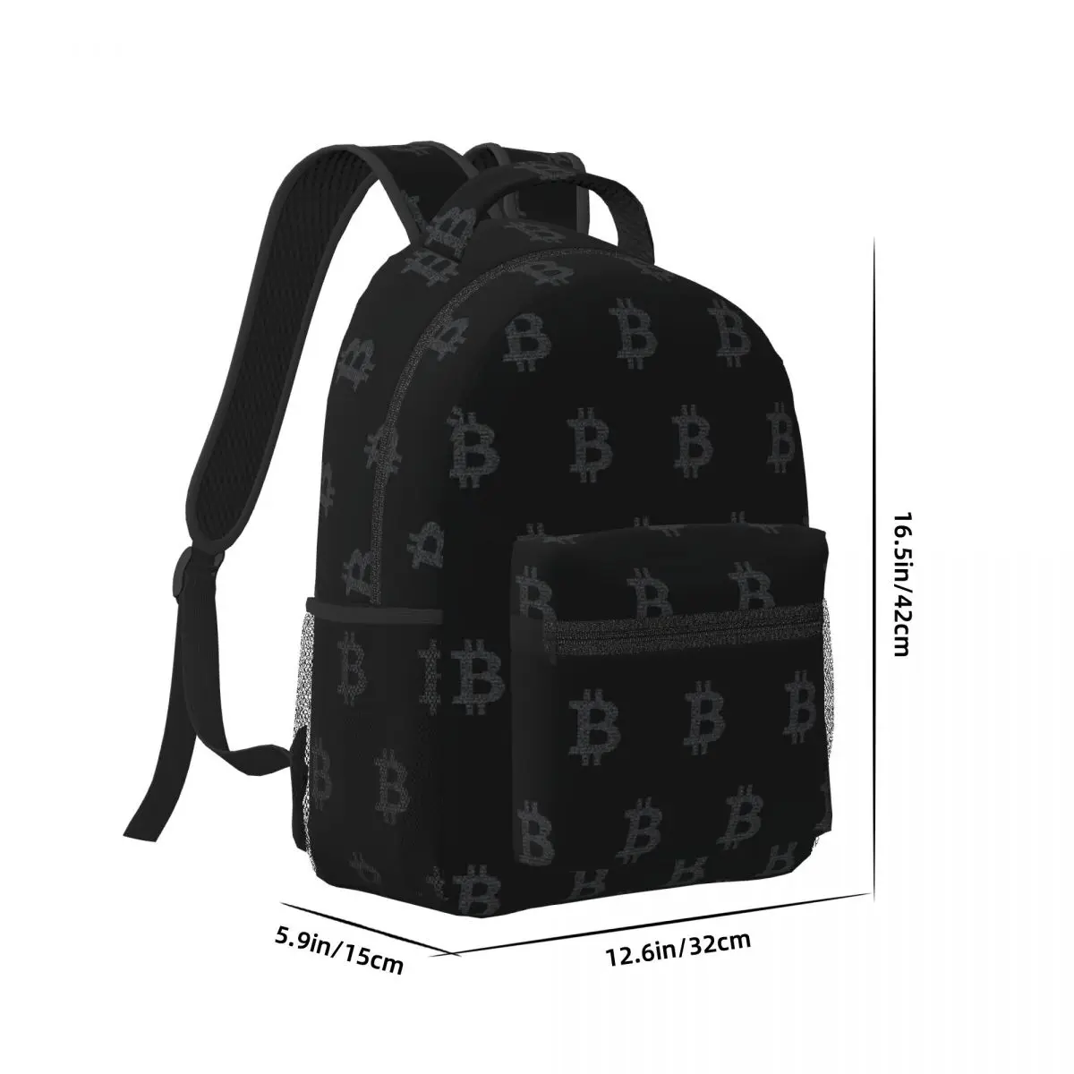 Bitcoin Cryptocurrency Woman Backpacks Boys Girls Bookbag Casual Students School Bags Portability Laptop Rucksack Shoulder Bag