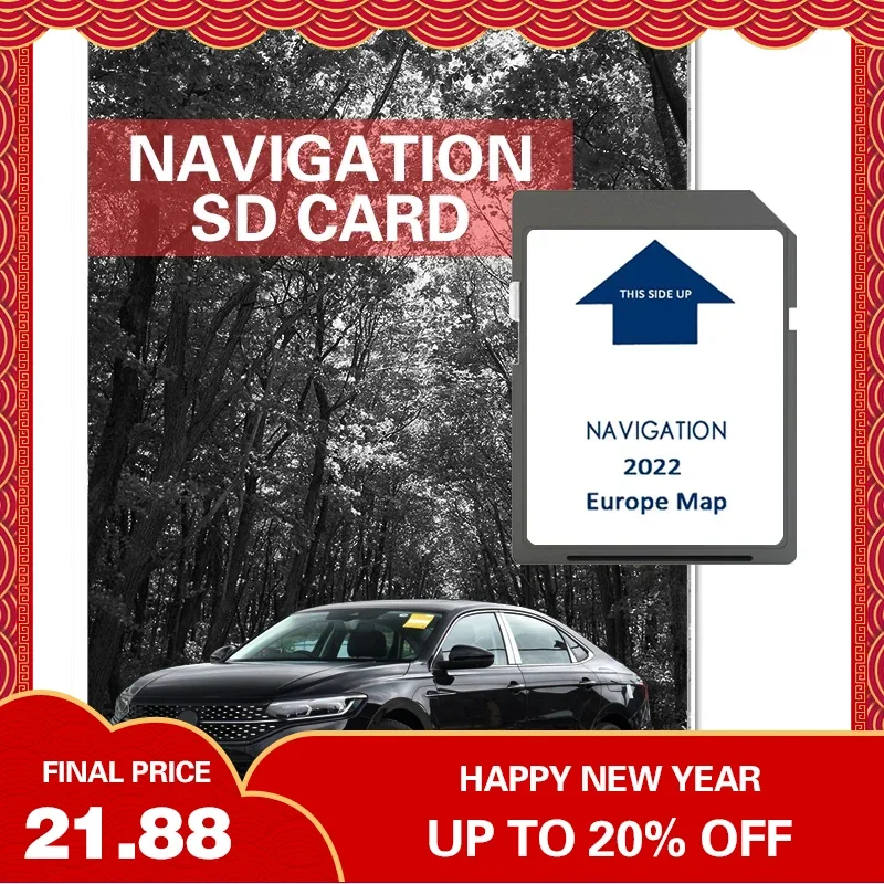 Europe Navigation SD Map GPS Software Sat NAV Card 2022 for IVECO Stralis Hi-Way Car Map Systerm Memory