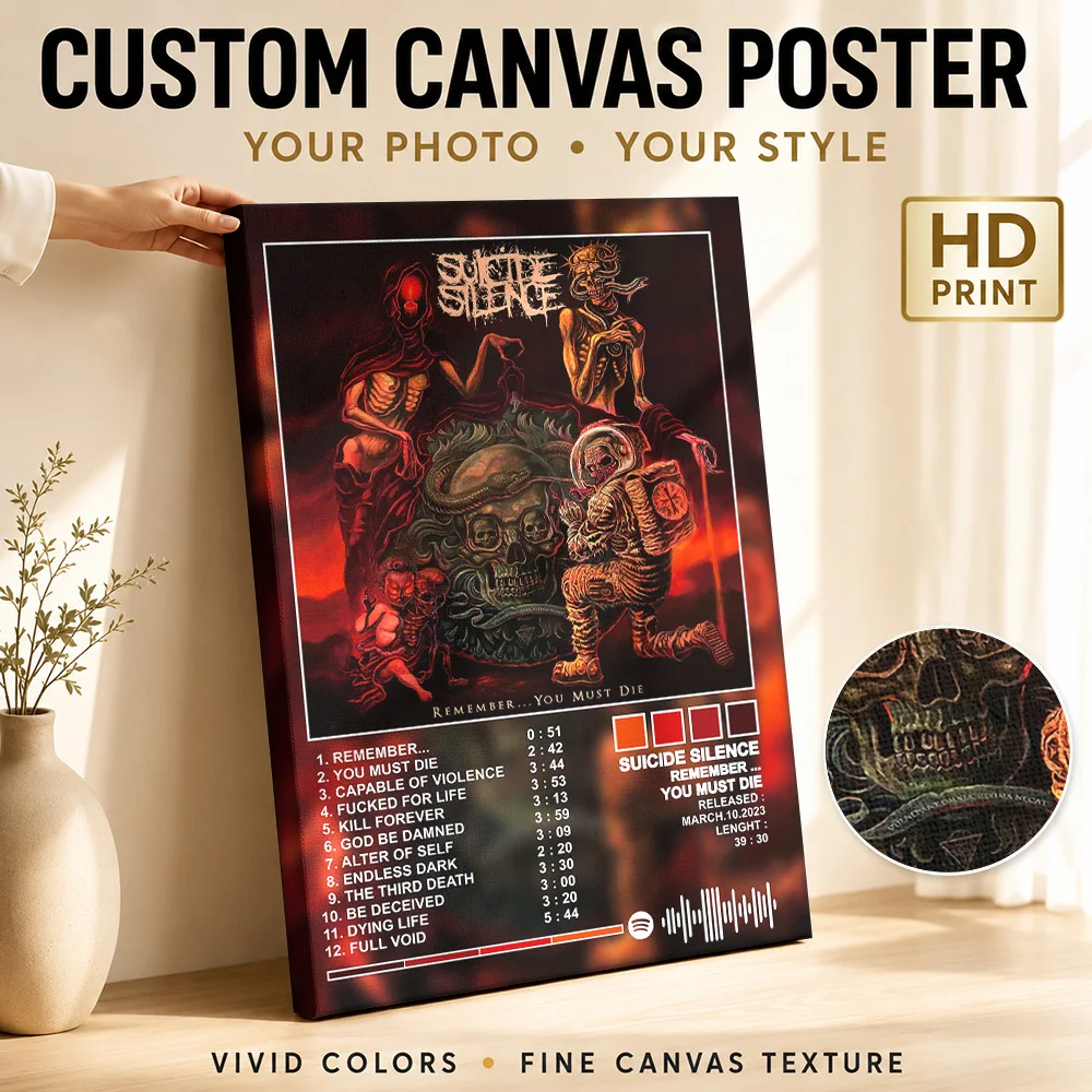 Suicide Silence - Remember...You Must Die Canvas Print Poster Customized Modern Aesthetic Wall Paintings Decoration for Office
