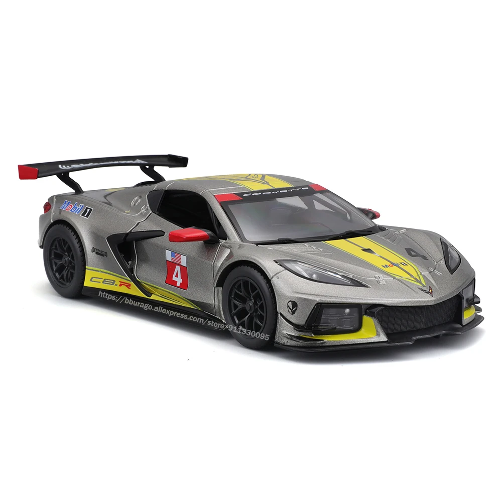 Bburago 1:24 2020 Chevrolet Corvette C8.R alloy racing car Alloy Luxury Vehicle Diecast Cars Model Toy Collection Gift