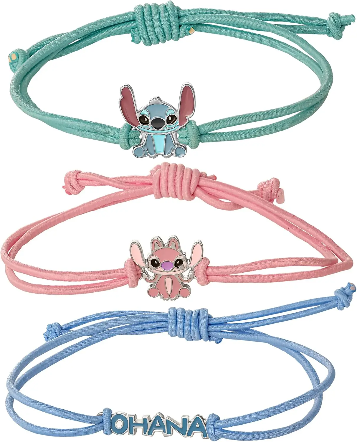 Браслет Disney Lilo & Stitch, набор из 3 предметов, официальная лицензия, браслет дружбы из шнура Stitch и ангела, подарки Lilo и Stitch