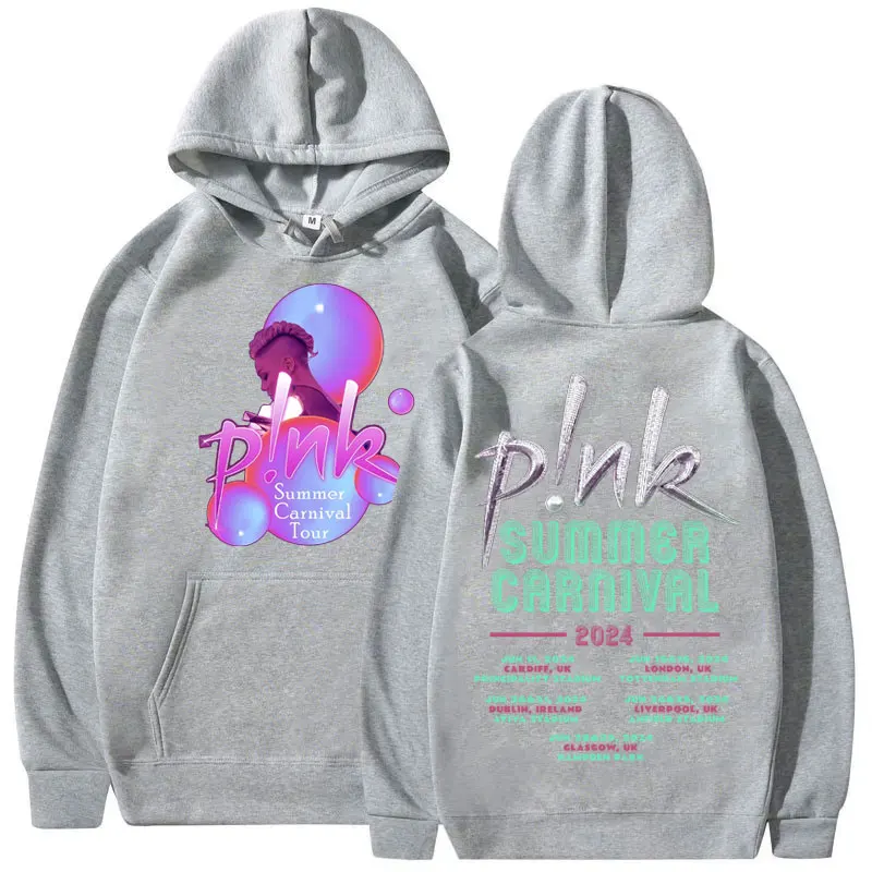 P!nk Pink Summer Carnival 2024 Festival World Tour Hoodie Male Oversize Fleece Sweatshirt Men Women Casual Art Aesthetic Hoodies