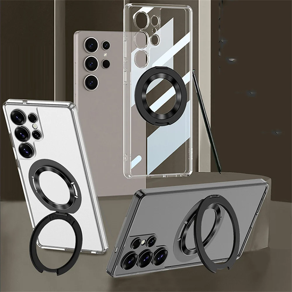 

TPU Phone Case Magnetic Stand for Samsung S25Ultra/S25Plus/S25 Phone Protective Shell Accessories