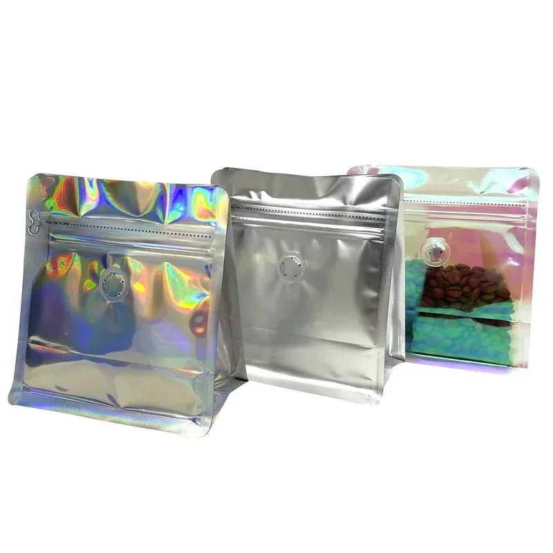 50pcs Coffee Bags Coffee Beans Split Packaging Zipper Sealed Packaging Bag with Air Valve Household Tea Snack Pack Food Storage