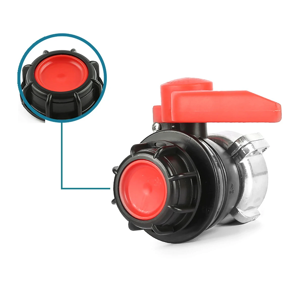 75mm Coarse Thread Ton Barrel Ball Valve DN50 IBC Chemical Barrel Switch Acid&Alkali Resistant Container Barrel Discharge Switch