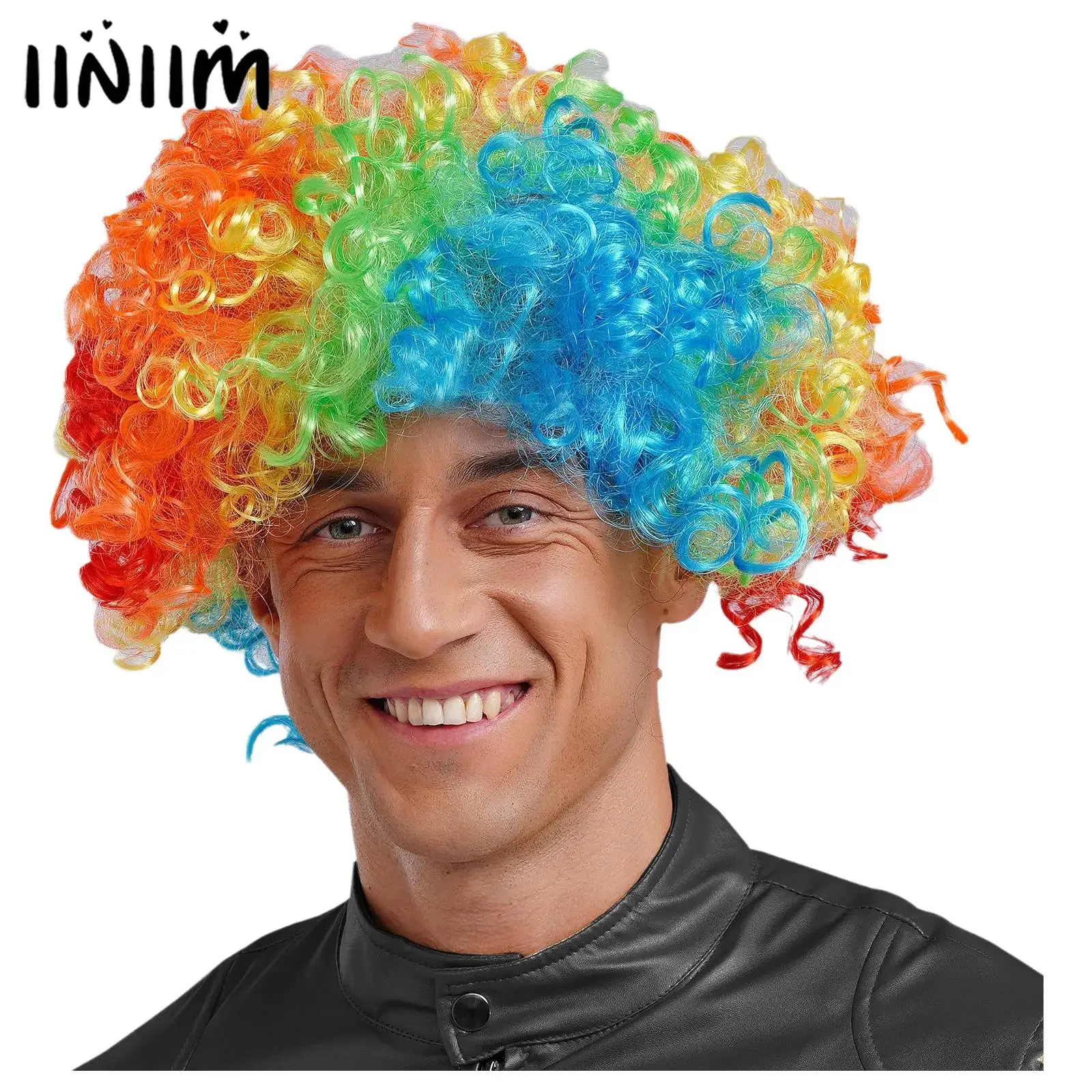 Pelucas Afro Explosion Head para hombres, pelucas rizadas de discoteca de los años 80, cabello sintético con volumen increíble, cabello rizado para Halloween, Cosplay, Rock