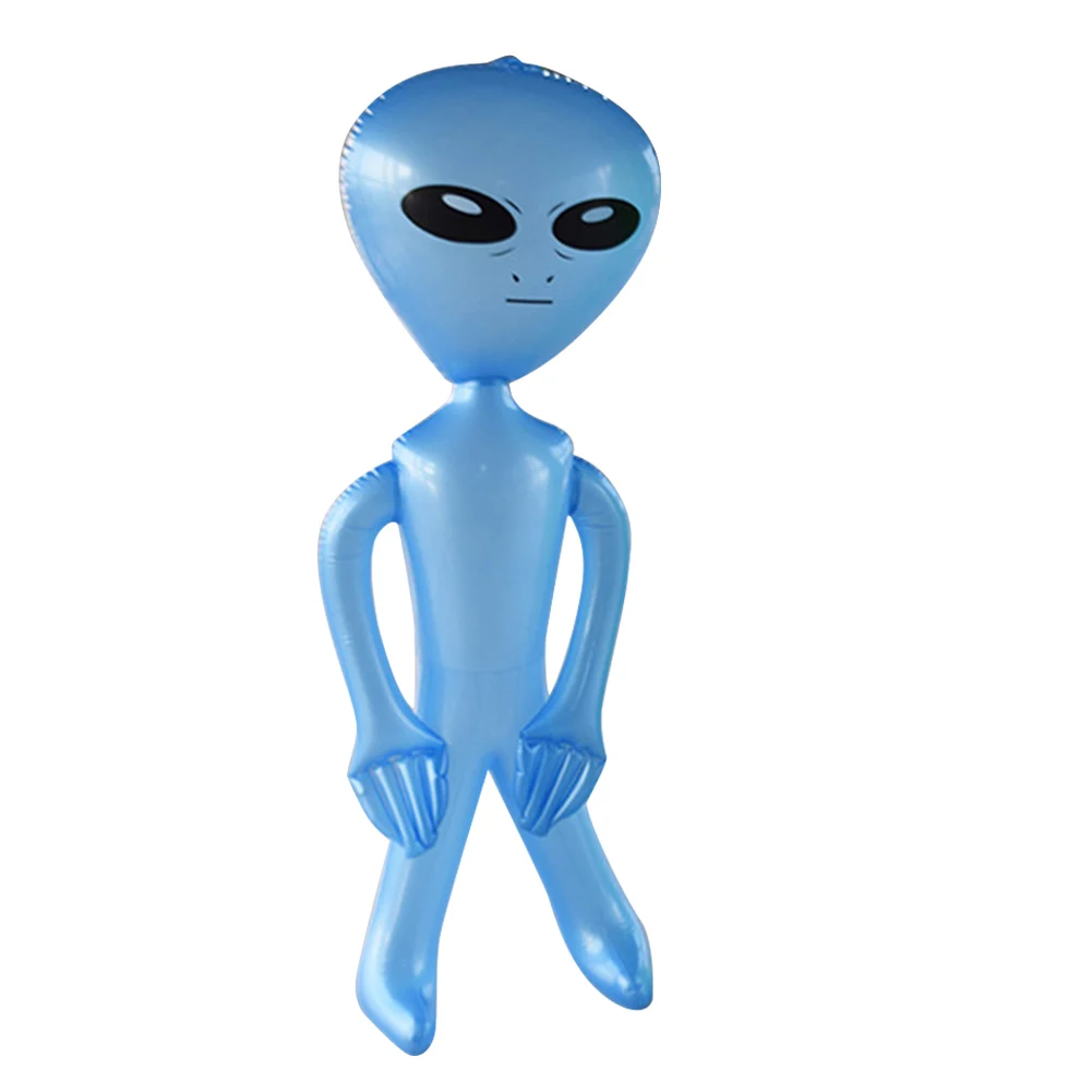 Colorful Inflatable Alien Doll Giant Space Creature for Halloween Party Props Outdoor Garden Decor 170CM Purple Green Blue