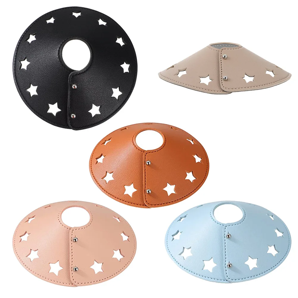 Star Cutout Leather Pendant Lamp Shade – Decorative Diffuse Lighting Cover, Removable for Outdoor Tents and LED Spotlights