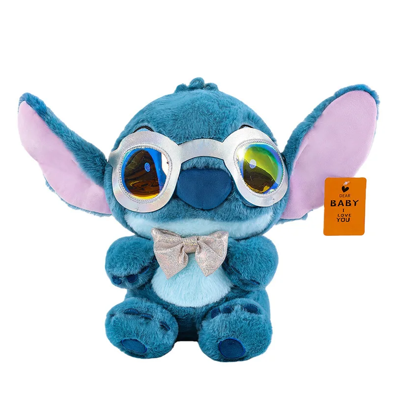 35 cm coole Sonnenbrillen-Stich-Plüschtier-Ornament – süßes, weiches, bequemes Kissen, Begleiter und Komfort, Puppenzimmer-Dekoration, Geschenk