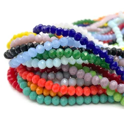 2 3 4 6 8mm perline di cristallo di colore misto per la creazione di gioielli perline di vetro distanziatore allentate sfaccettate rotonde per bracciali accessori fai da te