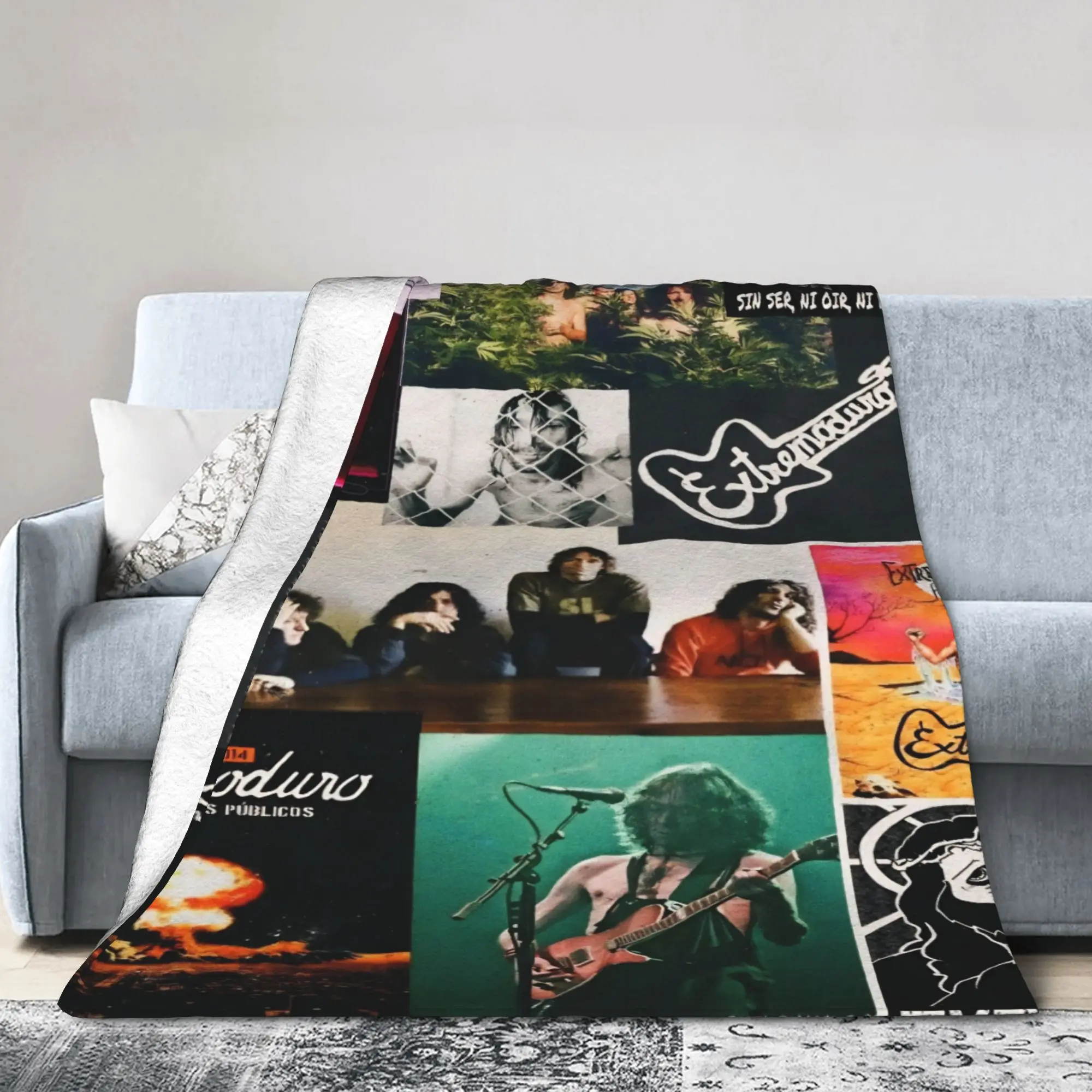 Extremoduro Spanish Hard Rock Band Blanket Quality Super Warm  Throw Blanket Winter Picnic Home Decor Fashion Bedspread