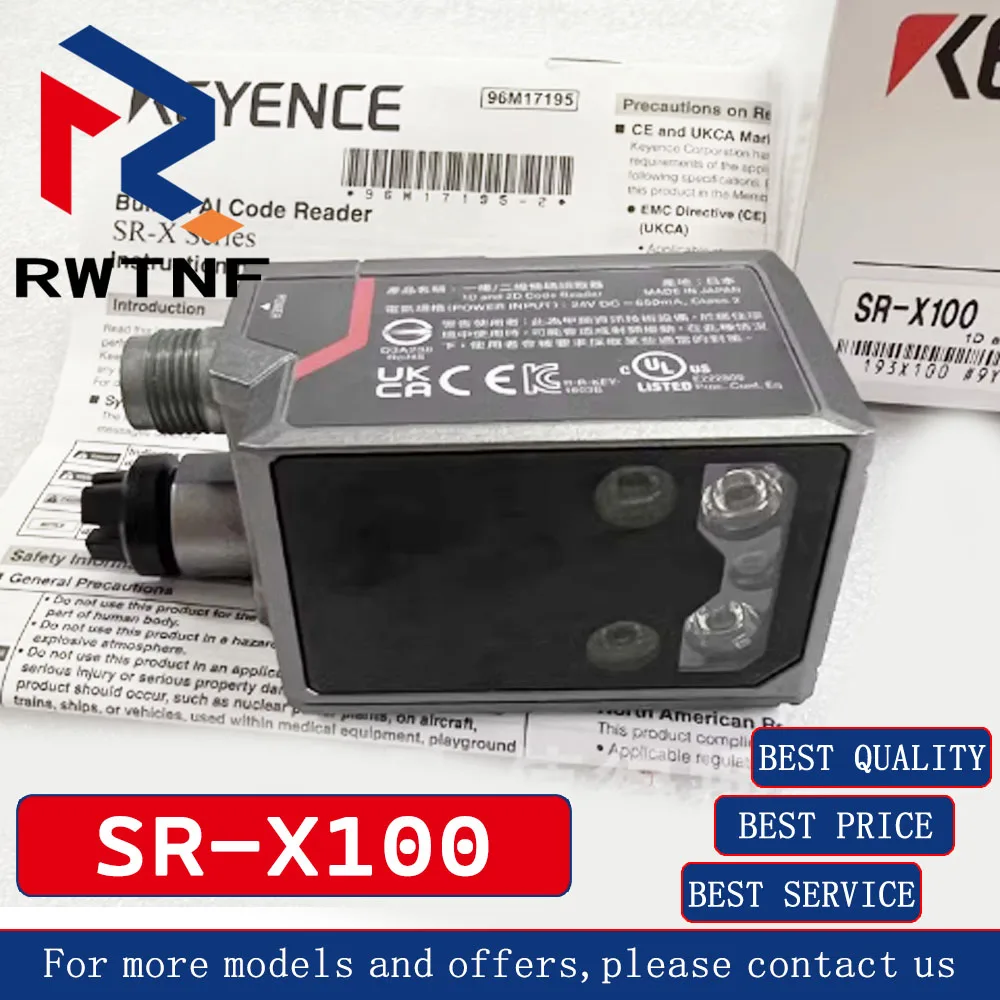 Sensor pembaca kode batang SR-X100 KEYENCE asli baru, 100% stok gudang asli