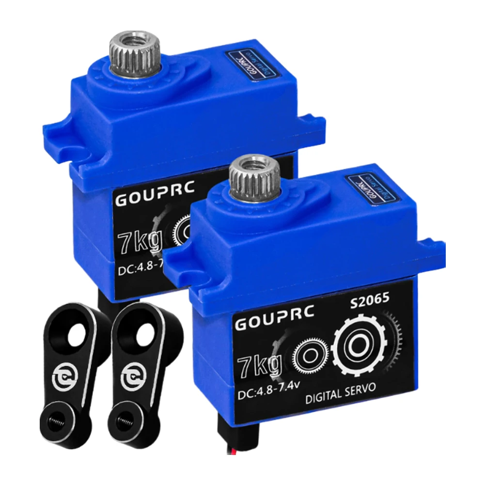 Servo Digital Mikro RC Tahan Air 7KG dengan Servo Horn Metal Gear Servo Mini untuk Mobil RC TRX4 TRX6 SCX10 III 1/10
