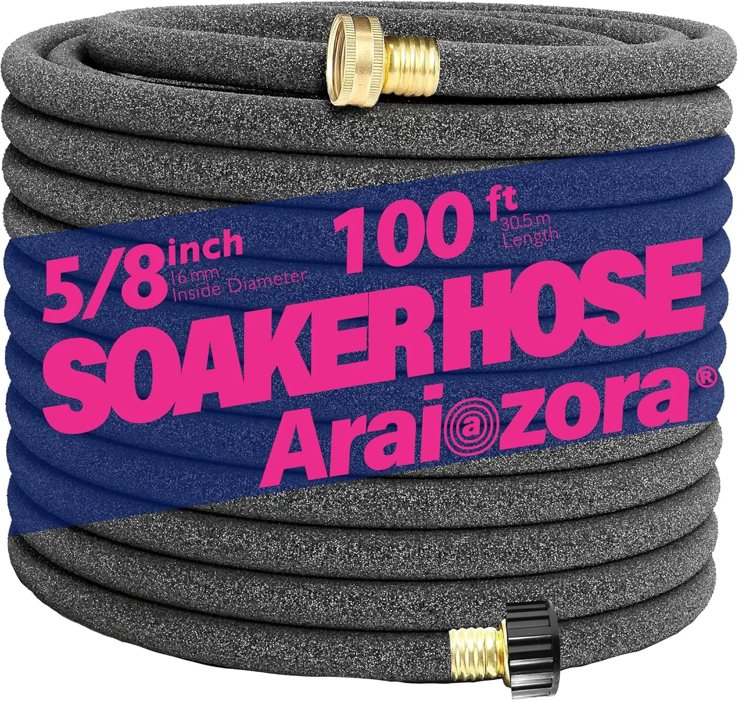 

100ft Soaker Hose 5/8 inch, Heavy Duty Leakproof Drip Irrigation Hose for Deep Watering Large Flower Beds & Landscaping