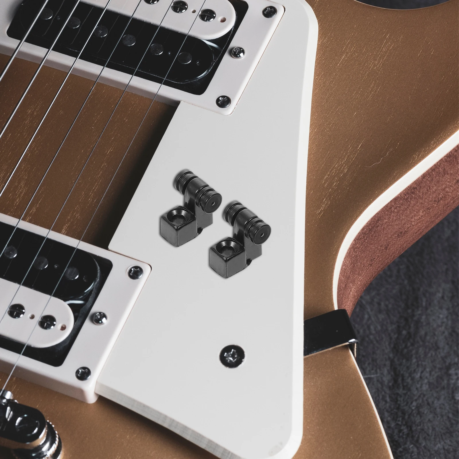 

2 Sets String Buckle Holder Electric Guitar Accessories Leaf Hardware Kit Zinc Alloy Tools