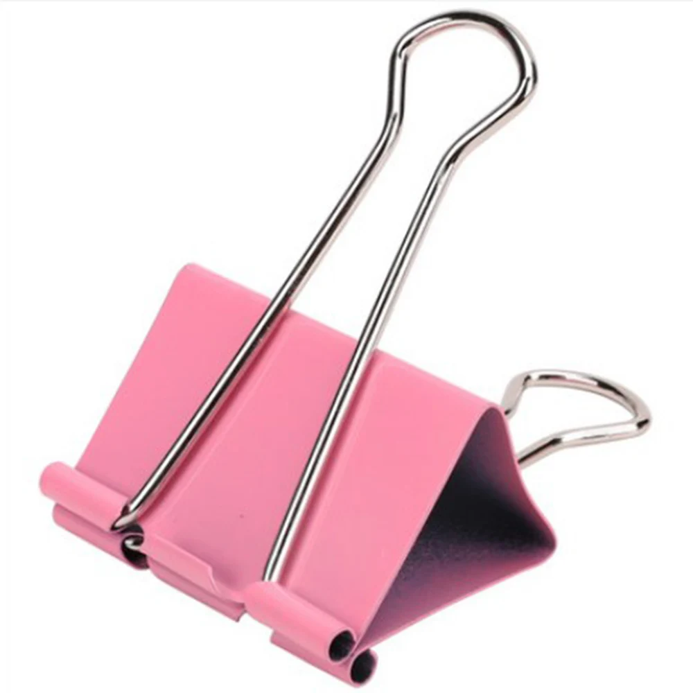 48Pcs/Set Paper Clip Metal Office Binder Clips 25mm 8554ES Paper Clips School Office Supplies 4 Colors Normal Metal Clips