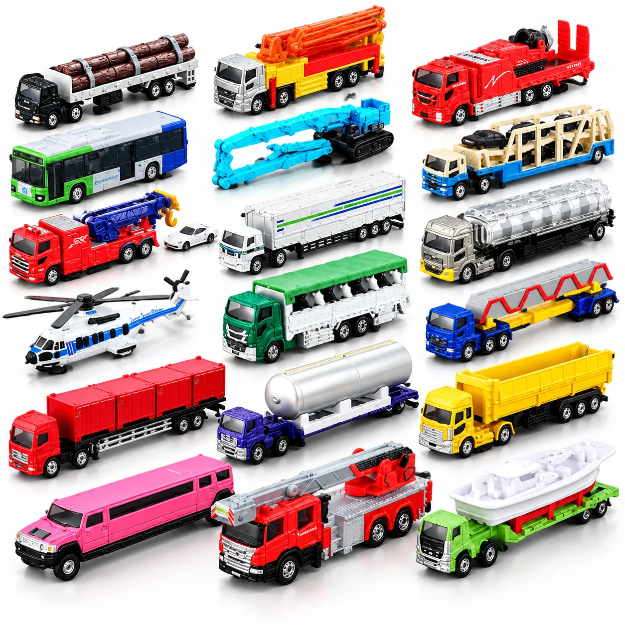 Takara Tomy  Alloy Car Model Simulation Engineering Truck Fire Rescue Vehicle Transport Truck Diecast Collectible Surprise Toys