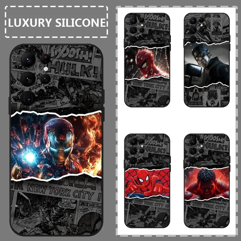 

Cool S-Super H-Hero Phone Case For Samsung Galaxy S25 S24 S22 S23 Ultra S21 S20 Plus 5G Frosted Non-Slip Full Soft Case