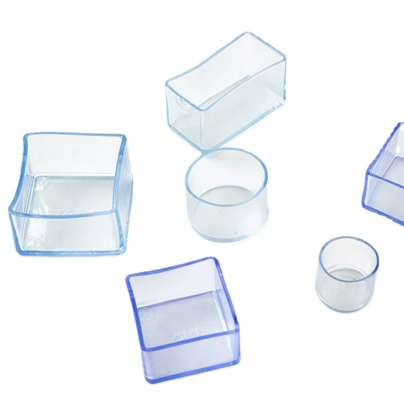 Square/Round urniture Leg Foot Protector Transparent Table And Chair Foot Cover Protector Pads Silent and thickened