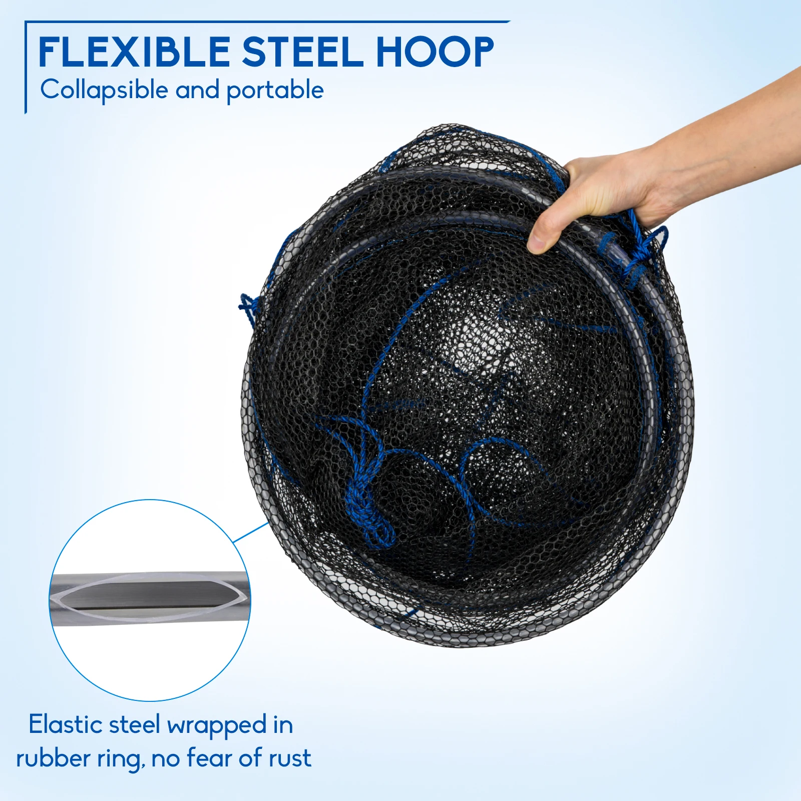 1Pc Folded Fishing Net Drop Fishing Nets Shrimp Snare Catcher Tank Casting Network Prawn Bait Crab Catcher Pier Harbour Mesh