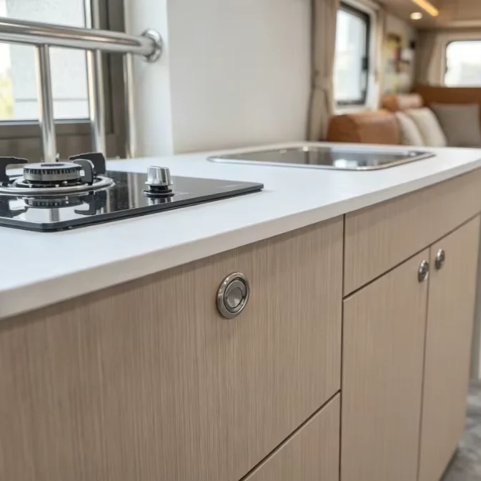 Lightweight & Sturdy RV Kitchen Cabinet Honeycomb Aluminum Zero Formaldehyde Fireproof Waterproof Custom Made