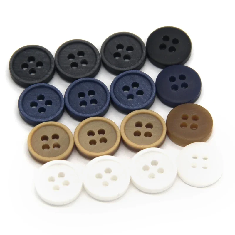 HENGC Fashion Children Shirt Resin Buttons For Clothing Blouse Dress Doll Mini Decorations White Black Blue DIY Crafts Wholesale