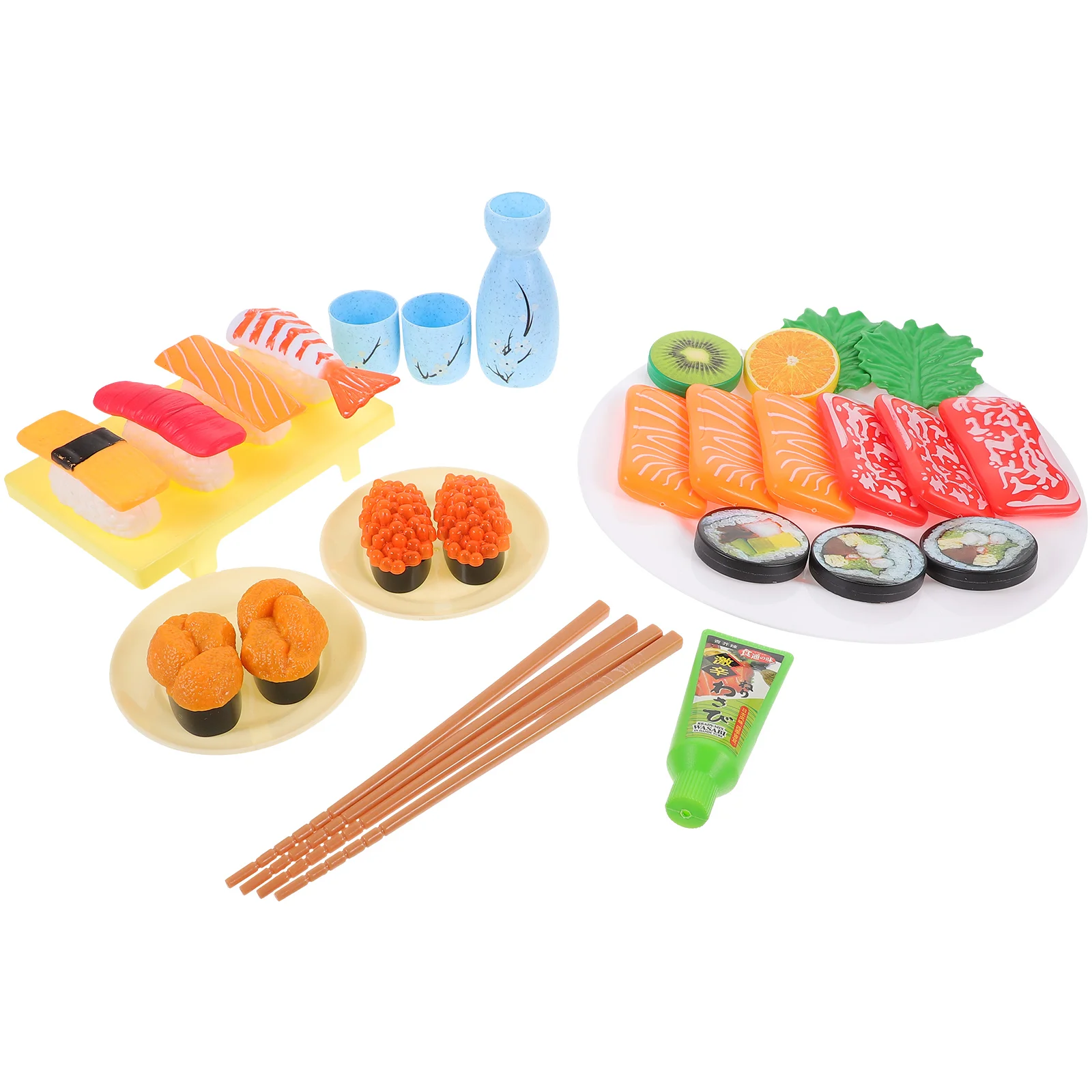 

Simulation Sushi Mini Food Toys Decor Adornment Combo Miniature Model Fake Kitchen Plastic Photo Props Decorative Child