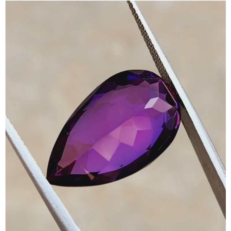 natural cutting pear cut purple blue sapphire synthetic corundum high quality simulate natural  artificial sapphire