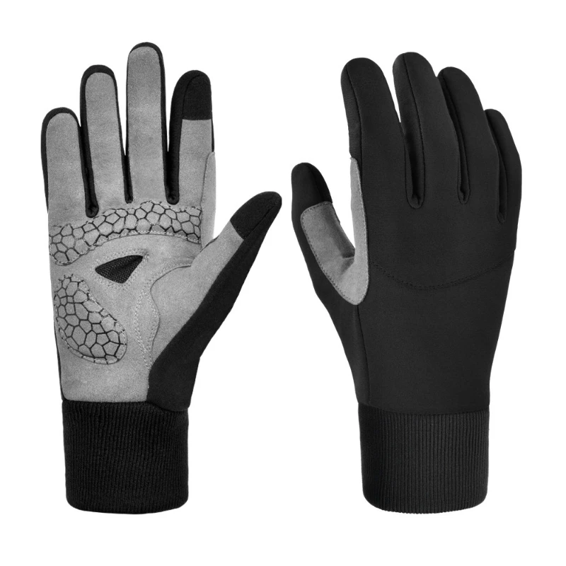 Breathable Non-Slip Cycling Horse Riding Gloves Windproof Full Finger Outdoor Gloves for Climbing Hiking Mountaineering Trekking