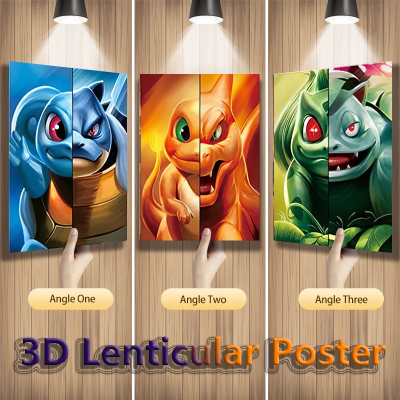 3D Printing Card - Poster Lenticular 3D Anime Pokémon Charizard
