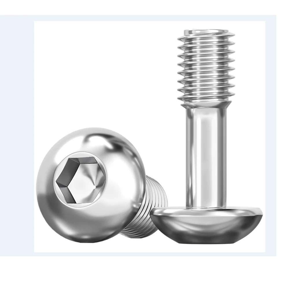 Yiqianyuan 8 #   10 #   12 #   Śruby z łbem guziczkowym z gniazdem sześciokątnym ISO7380, stal nierdzewna SUS304, śruby bez podkładki, anty-loosening, UNC UNF