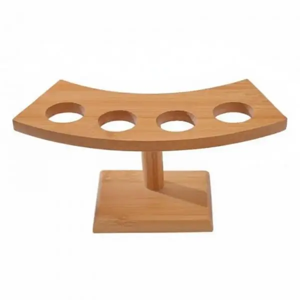 Bamboo Sushi Roll Rack Polished Wooden Holder Upright Hand Roll Organizer for Restaurant Service