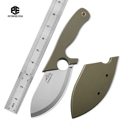 Petrified Fish PFH01 Steel Knife Blade G10 Handle Multifunctional Fixed Knife with Sheath Survival Cutter Hunting  EDC Hand Tool