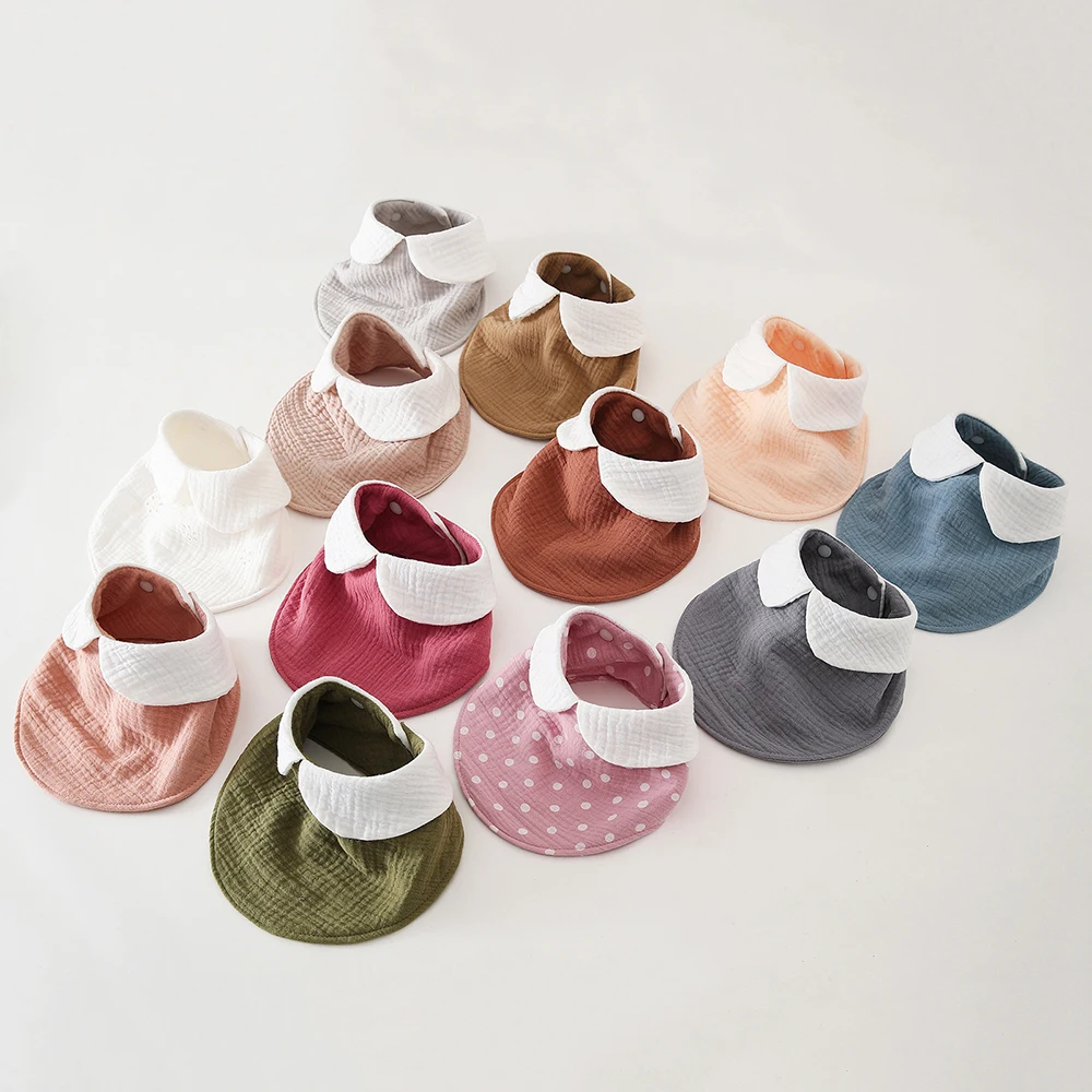 ベビーよだれかけ ガーゼよだれかけ 6層純綿ラウンド360度回転唾液タオル幼児授乳エプロン新生児用品