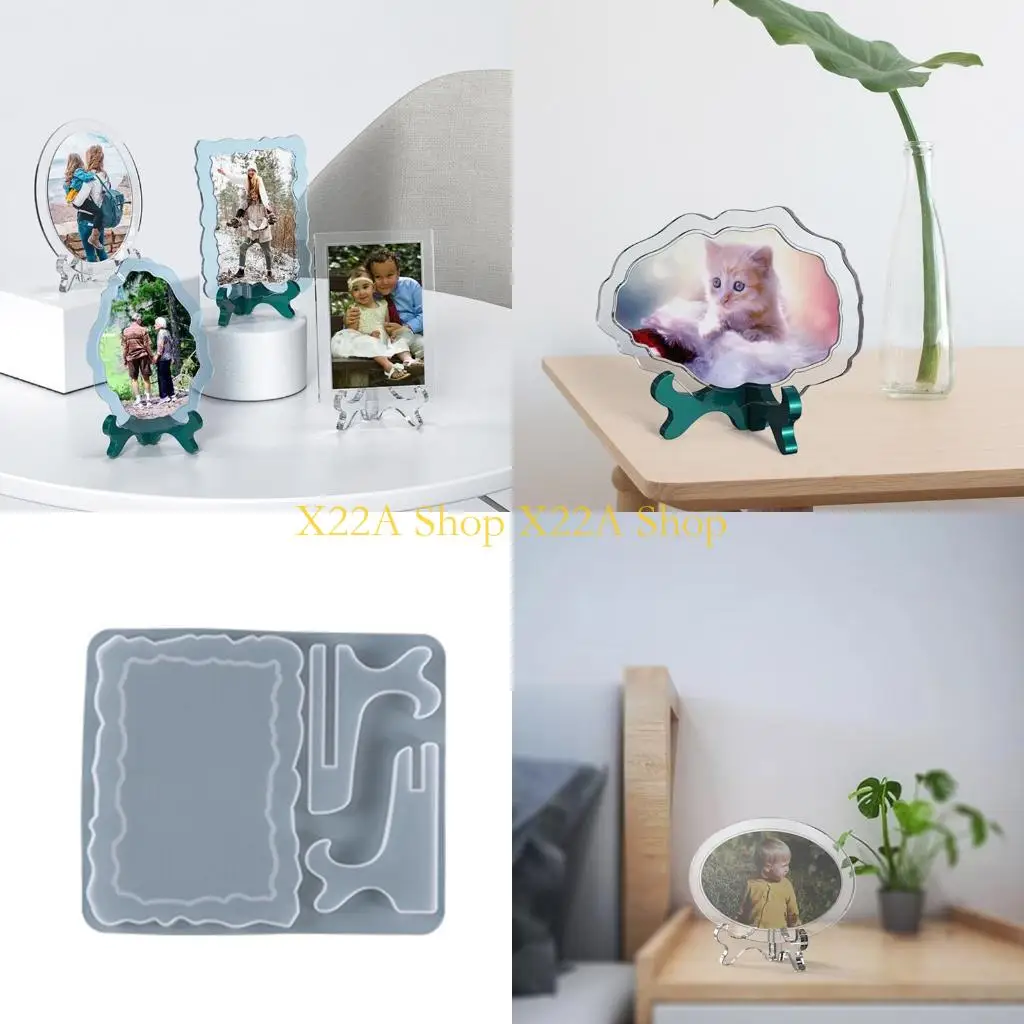 

Уникальная фоторамка, смоляные формы, прямоугольная овальная неправильная фоторамка, форма для литья эпоксидной смолы, формы для