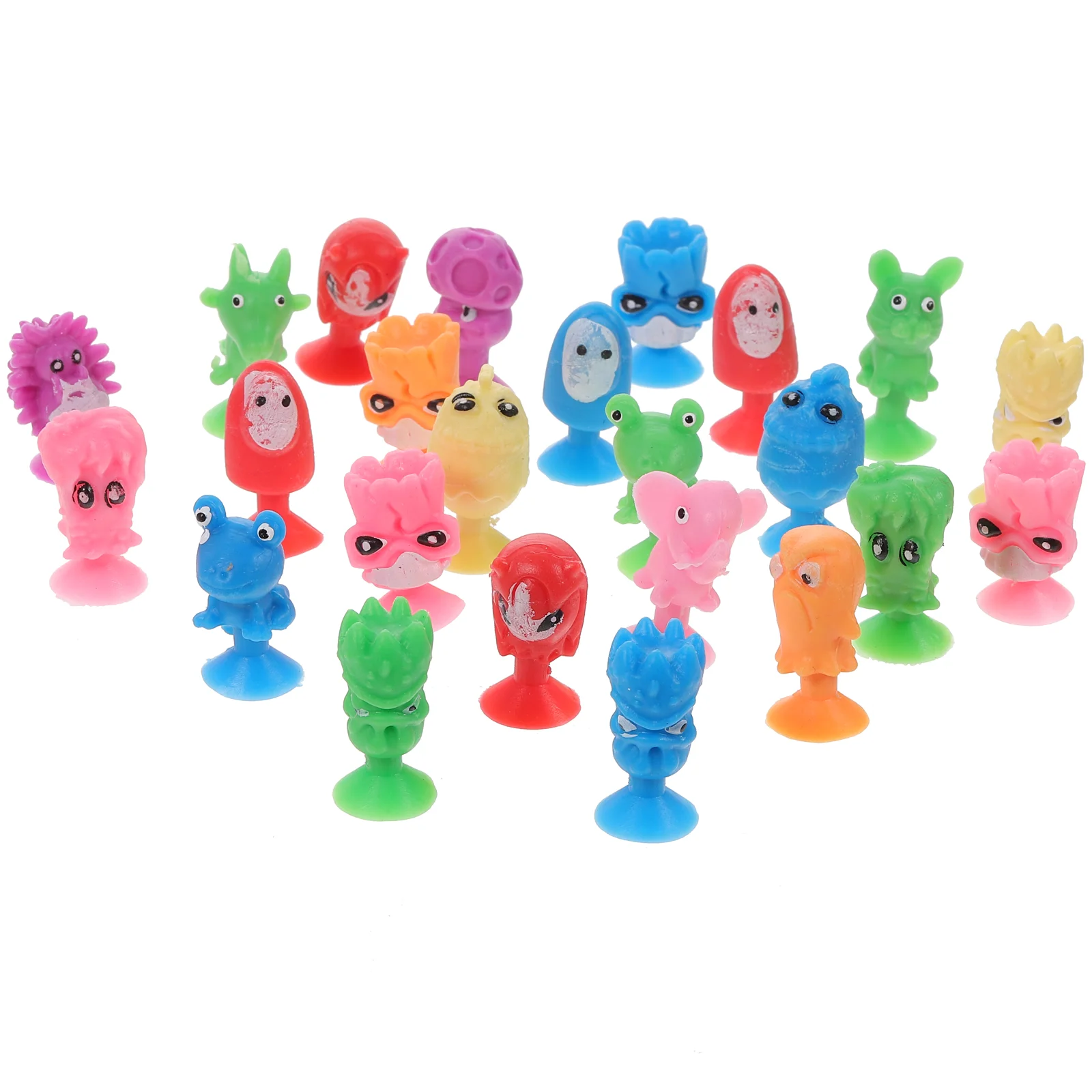 24 PCS Model Toddler Baby Bath Toys Toddlers Monster Figurine Fairy Garden Animal Sucker