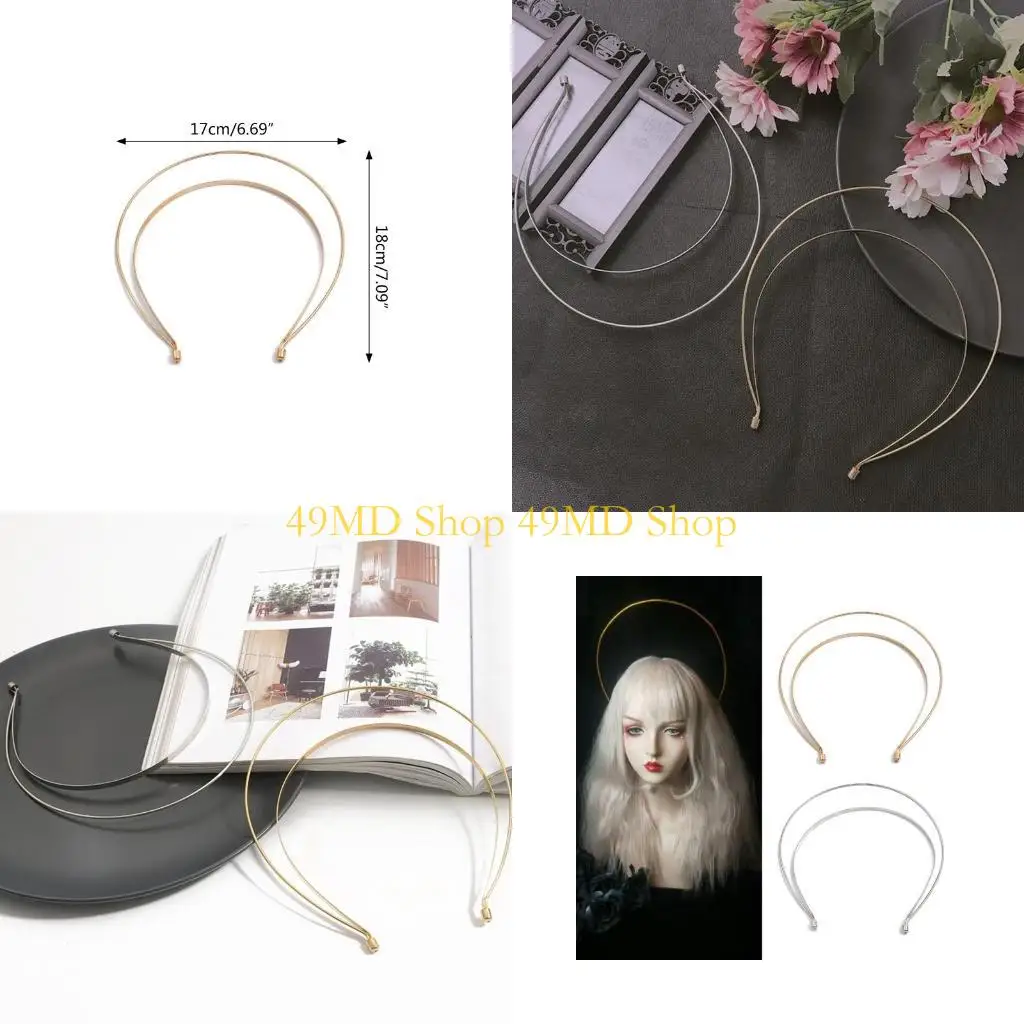 

49MD Metal Hairwear Hair Bands Blank Base for Women Jewelry Making Components
