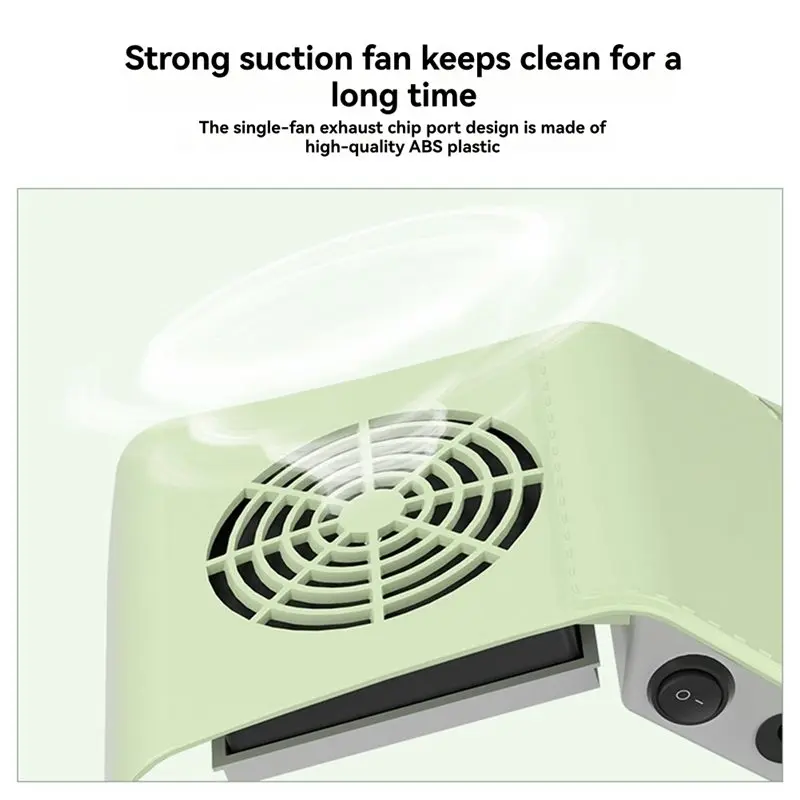 【ABODE】جمع الغبار الصامت الجديد للأظافر لمروحة الأظافر مجمع الغبار مروحة مكنسة قابلة للتعديل لصالون أو مانيكير المنزل