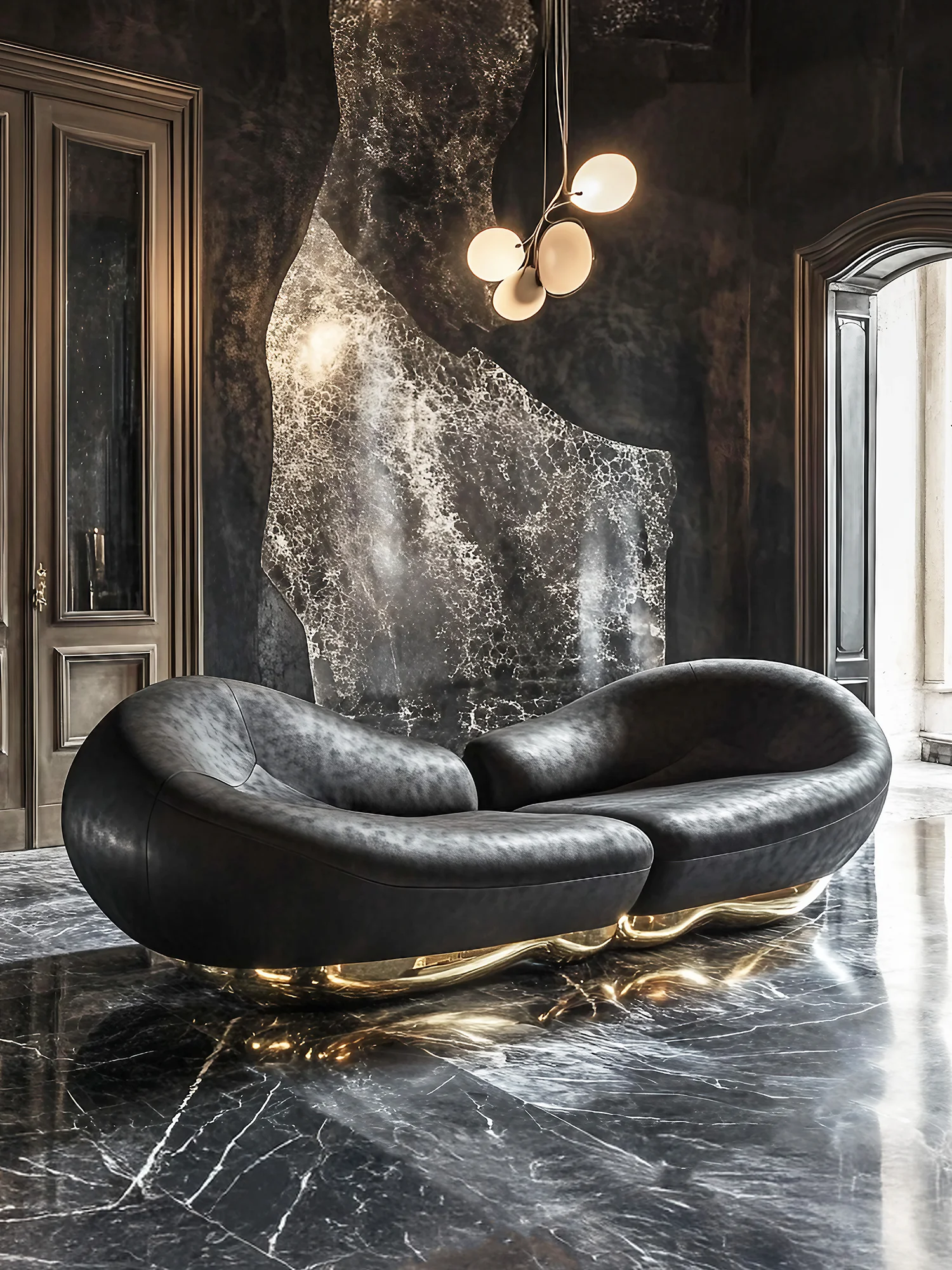 Art aesthetics sofa mansion Italian light luxury furniture