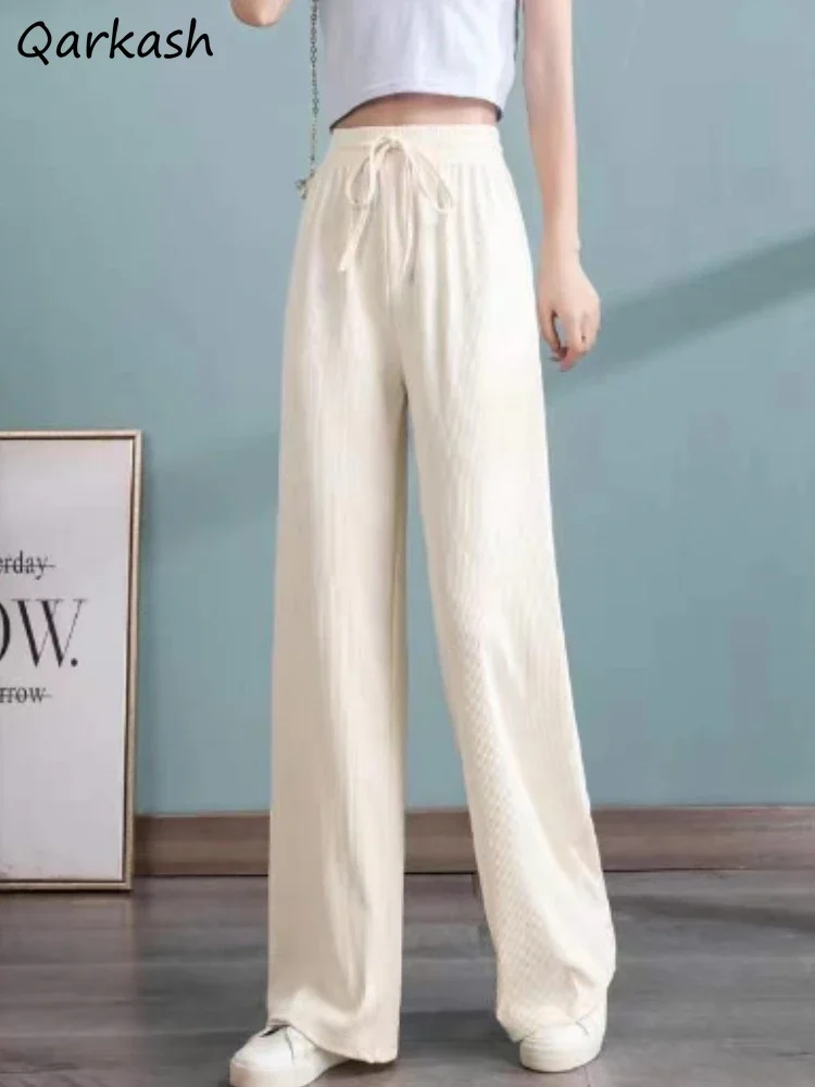 

Брюки L-6XL, женские повседневные спортивные универсальные уличные брюки с высокой талией, модные женские брюки для бега Ulzzang с завязками