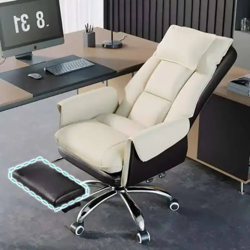 

Минималистичный белый офисный стул, удобная поворотная подставка для ног ﻿ Мобильное игровое кресло, стильное кресло с высокой спинкой, мебель для дома Silla Escritorio, хит продаж