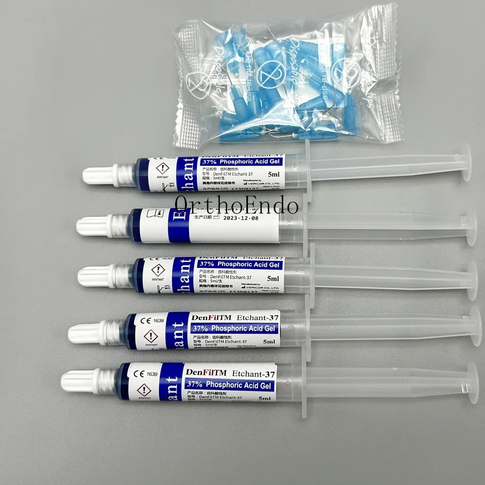 Dental Phosphoric Acid Etch Etching Agent Gel 37% Dentex Phosphoric Acid Agent Bond Teeth Glue 5ML/Syringe