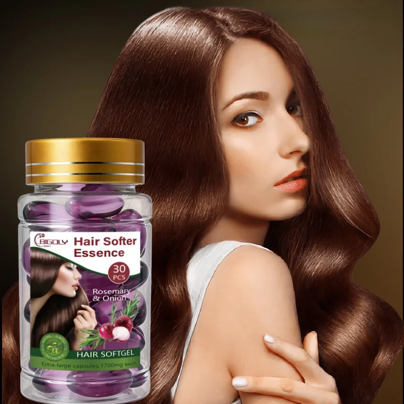 Rosemary Onion Hair Smoothing Essence, Lightweight and Smooth, Eliminates Frizz, Nourishes and Cares for Hair