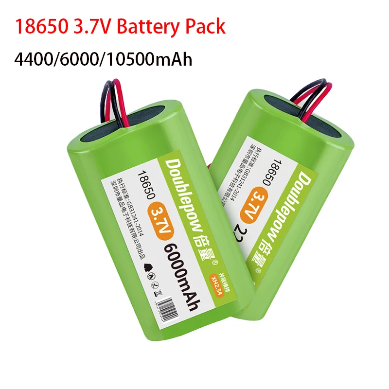 Doublepow 3.7V 18650 akumulatory litowe 4400/6000/10500mAh akumulator wędkarski LED Light głośnik Bluetooth