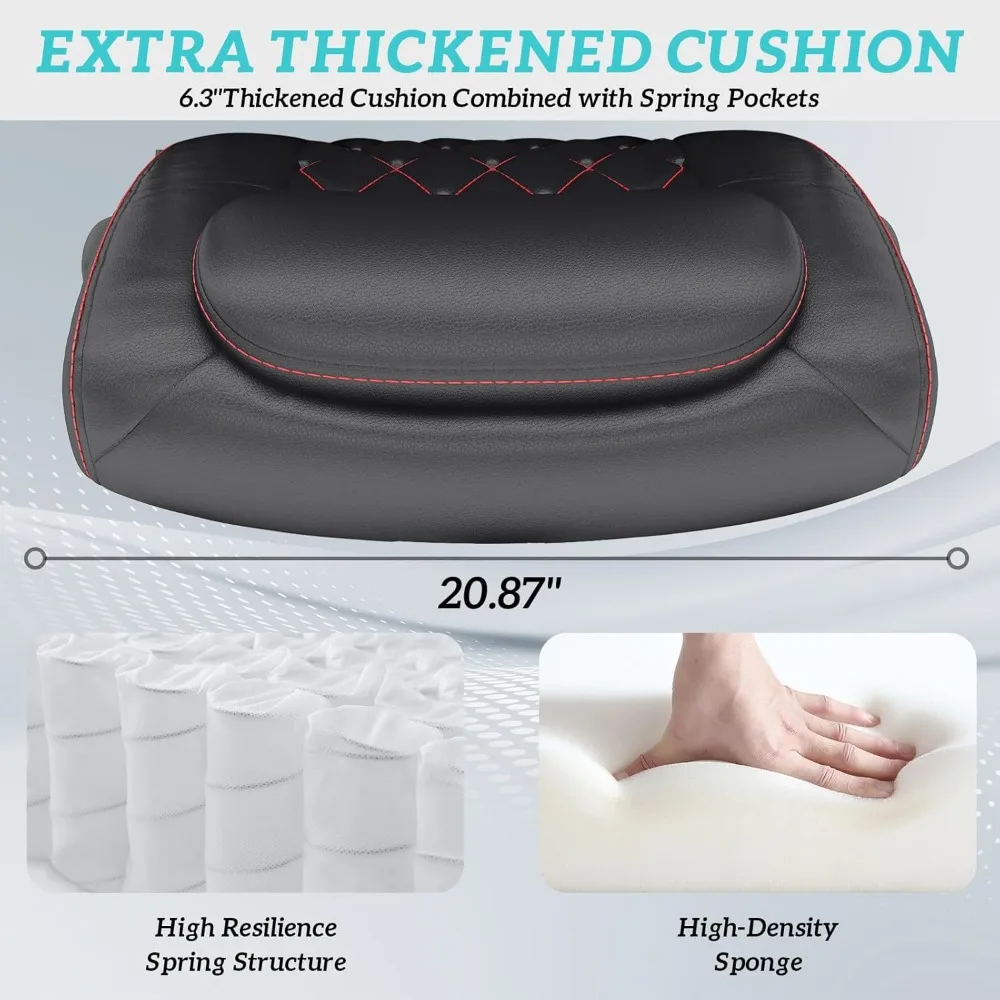 Офисное кресло с высокой спинкой, большое и высокое офисное кресло 400 фунтов с поясничной опорой, откидными подлокотниками, резиновыми колесами