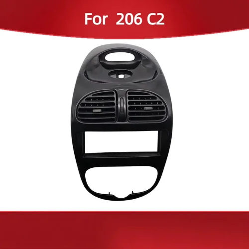 Imagen 1 del producto Para Peugeot 206 y Citroën C2, panel negro del salpicadero, salida de aire del aire acondicionado, aspas del ventilador del panel del aire acondicionado.