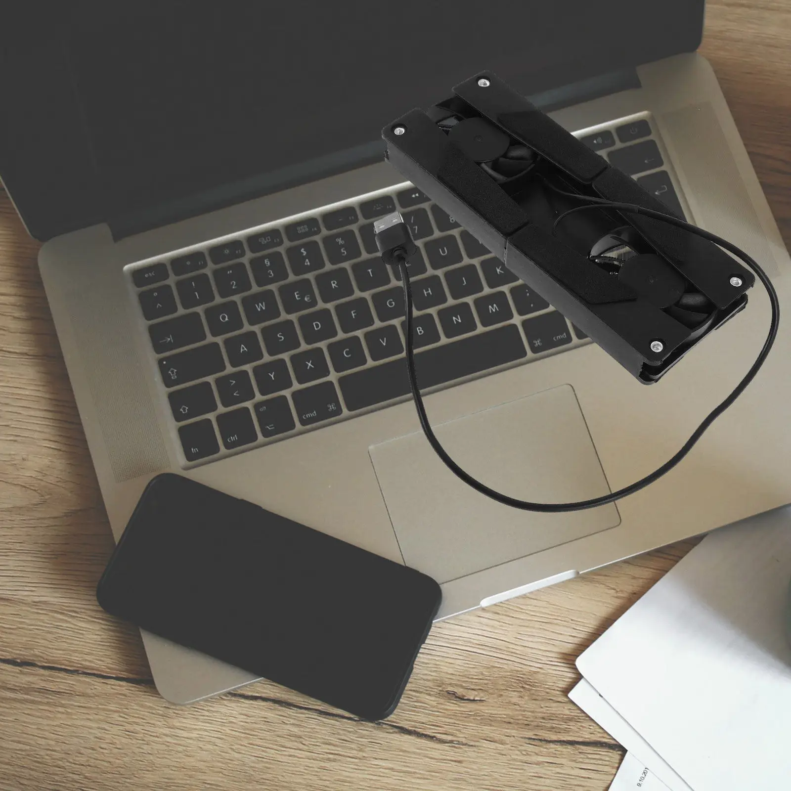 

Heavy Duty Laptop Cooling Pad with Powerful Dual Fans USB Charging Large Airflow Surface Raised Non Slip Feet for 12 to 17 Inch