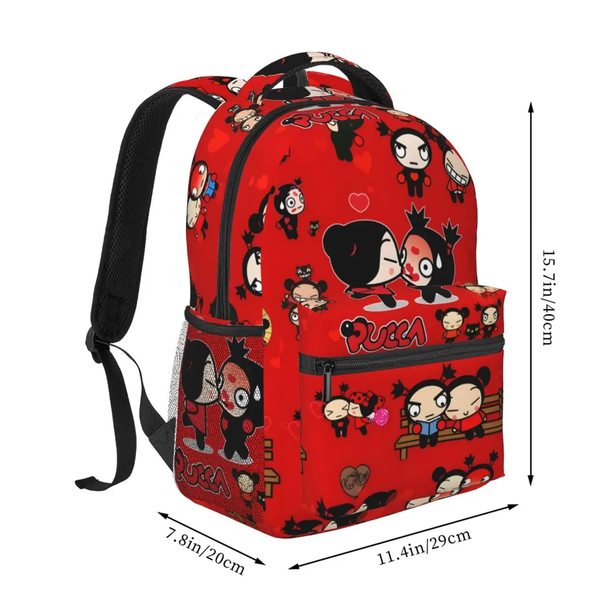Pucca Backpack for Men Women Fashion Student Business Daypack College Shoulder Bag 17in