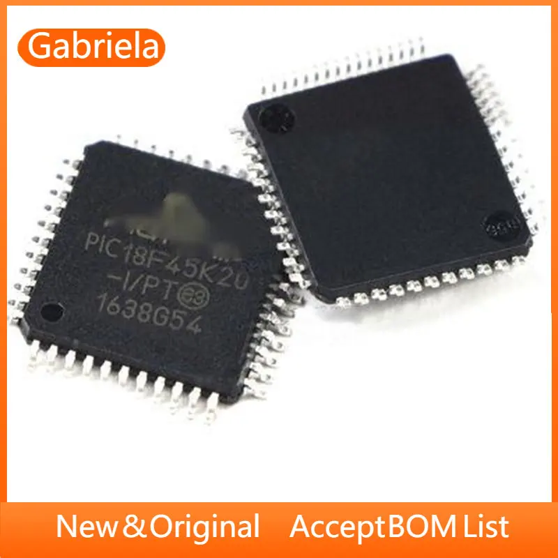 5Pcs  PIC18F45K20-I/PT PIC18F45K40-I/PT PIC18F45Q10-I/PT TQFP44